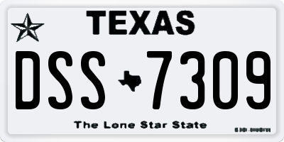 TX license plate DSS7309