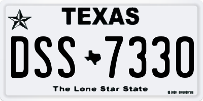 TX license plate DSS7330