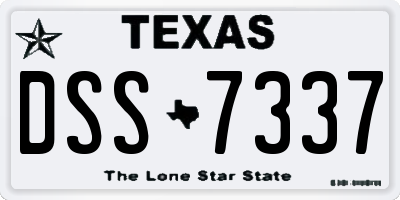 TX license plate DSS7337