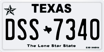 TX license plate DSS7340