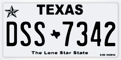 TX license plate DSS7342