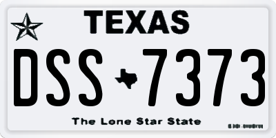 TX license plate DSS7373