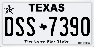 TX license plate DSS7390