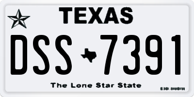 TX license plate DSS7391
