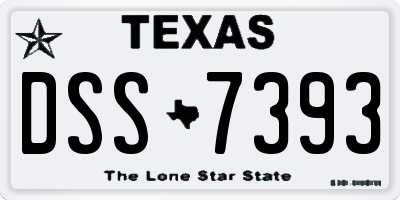 TX license plate DSS7393
