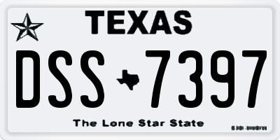 TX license plate DSS7397