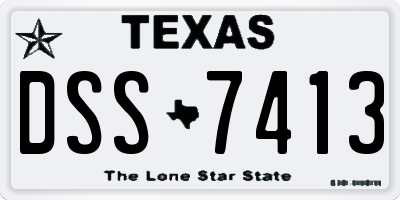 TX license plate DSS7413