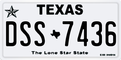 TX license plate DSS7436