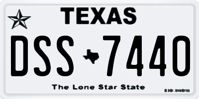 TX license plate DSS7440
