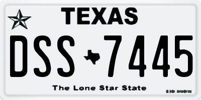 TX license plate DSS7445
