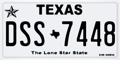 TX license plate DSS7448