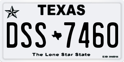 TX license plate DSS7460