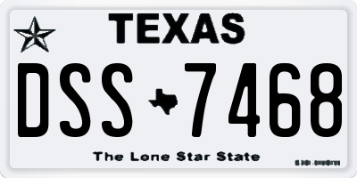 TX license plate DSS7468