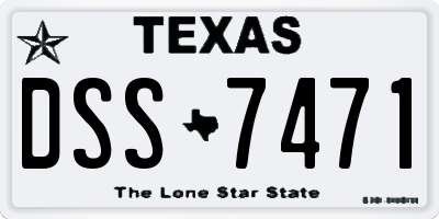 TX license plate DSS7471