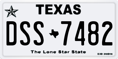 TX license plate DSS7482