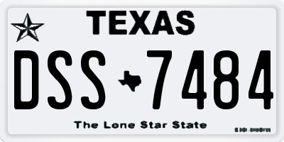 TX license plate DSS7484