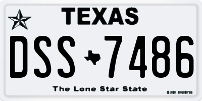 TX license plate DSS7486