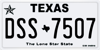 TX license plate DSS7507