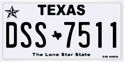 TX license plate DSS7511