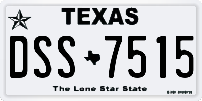 TX license plate DSS7515