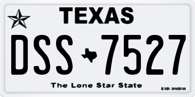 TX license plate DSS7527