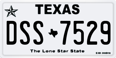 TX license plate DSS7529