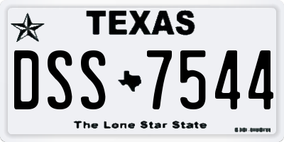 TX license plate DSS7544