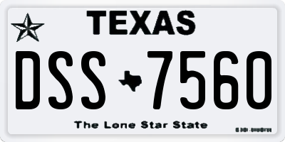 TX license plate DSS7560