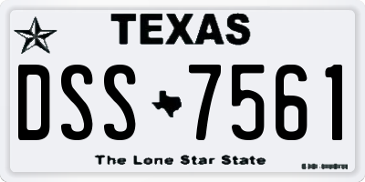 TX license plate DSS7561