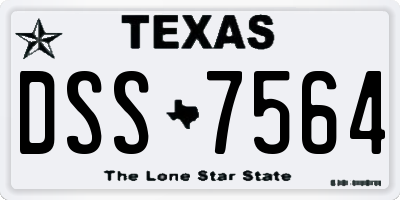 TX license plate DSS7564