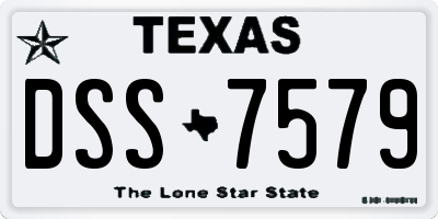 TX license plate DSS7579
