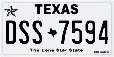 TX license plate DSS7594
