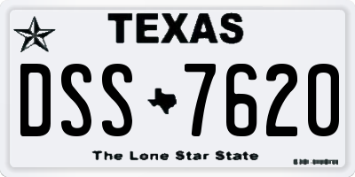 TX license plate DSS7620
