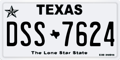 TX license plate DSS7624