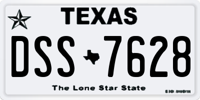 TX license plate DSS7628