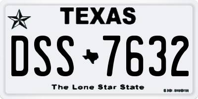 TX license plate DSS7632