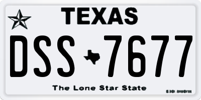 TX license plate DSS7677