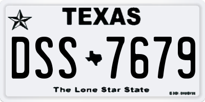 TX license plate DSS7679