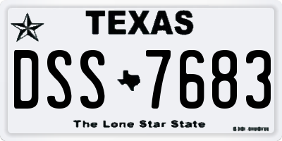 TX license plate DSS7683