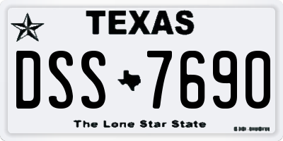 TX license plate DSS7690