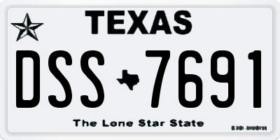 TX license plate DSS7691