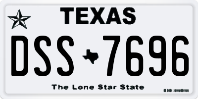 TX license plate DSS7696