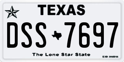 TX license plate DSS7697