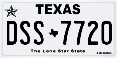 TX license plate DSS7720