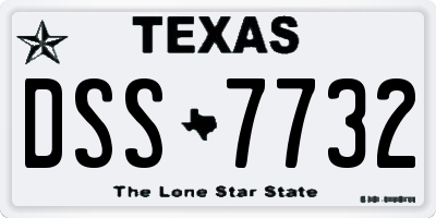 TX license plate DSS7732