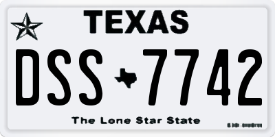 TX license plate DSS7742