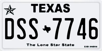 TX license plate DSS7746