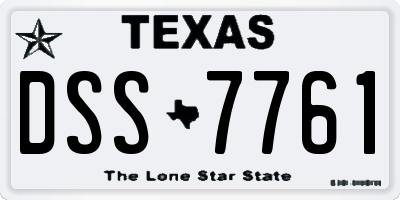 TX license plate DSS7761