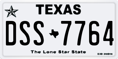TX license plate DSS7764