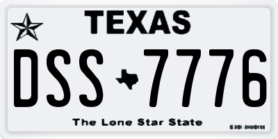 TX license plate DSS7776